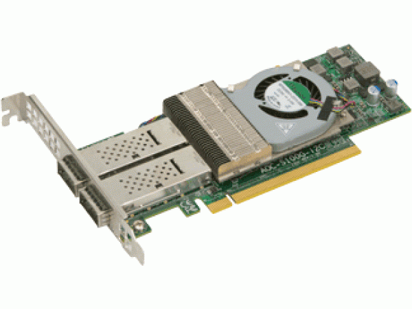 Network card Supermicro AOC-S100G-M2C (2x QSFP28, 100GbE)